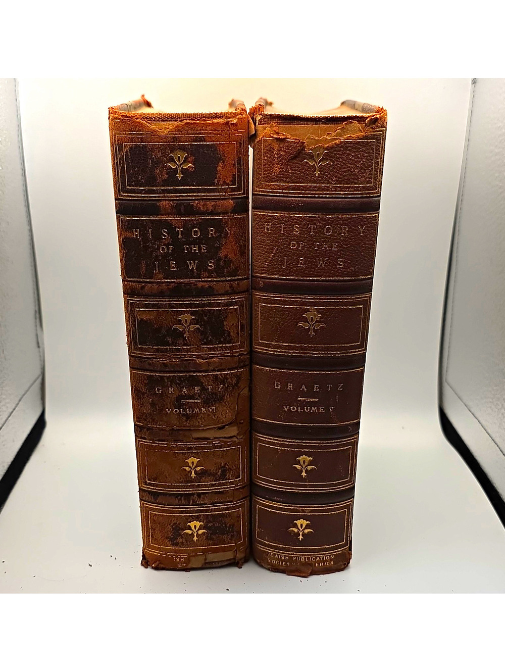 History of the Jews by Prof. H. Graetz Vol. V & VI Hardcover JPSA 1895